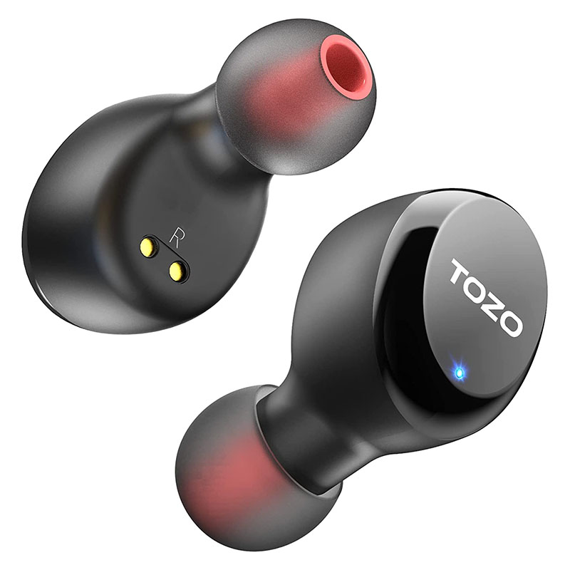 TOZO T6S v2022 True Wireless Earbuds with Bluetooth 5.2, Environmental Noise Cancellation, Sound with Deep Bass, Supports APP Control for Sports  ...