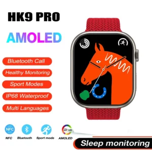 HK9 PRO Smart Watch Series 8 AMOLED 2 02 Infinite Screen Compass Heart Rate NFC 1