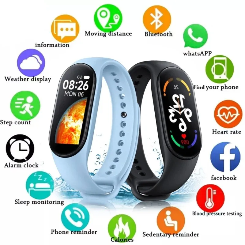 M7 Smart Watch Men Women Smartband Heart Rate Smartwatch Fitness Tracker Blood Pressure Sport Smart Bracelet